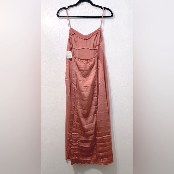 NWT Free People -Peach City Cool Midi Chemise/dress Adjustable straps  M - Picture 6 of 14